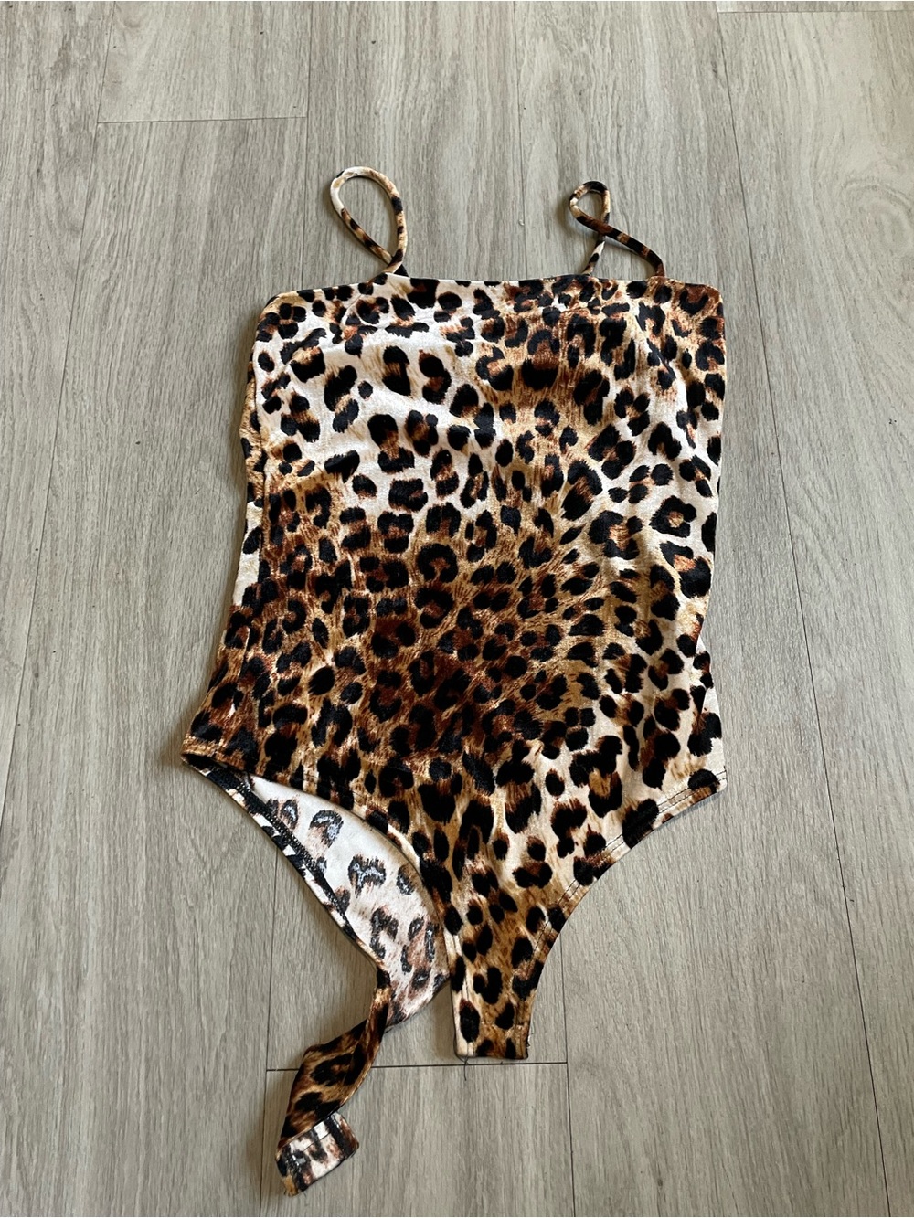 Fashion Nova Leopard Print Bodysuit - Brown & Black